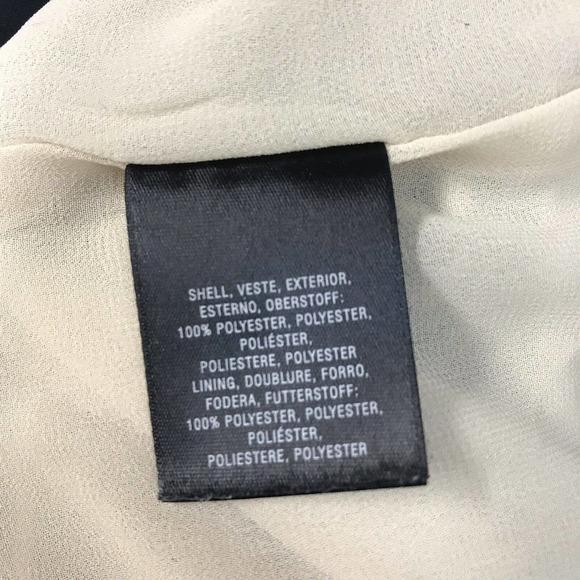 Postmark Anthropologie Dress Small Black Beige Floral Knee Length Blouson B16 - Picture 8 of 8